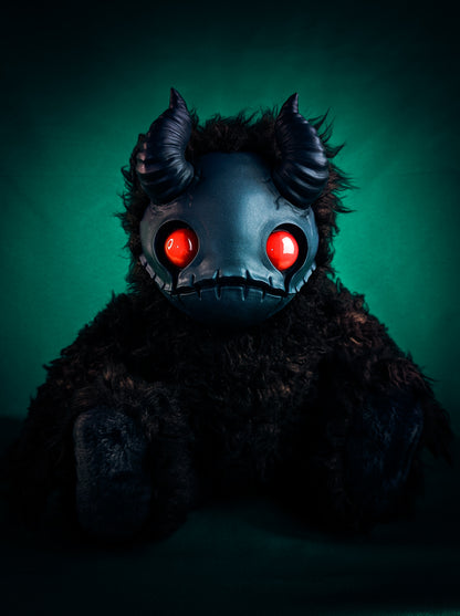 Diabolical Whispers: MORI - CRYPTCRITS Handmade Sinister Black Creepy Cute Demon Art Doll Plush Toy for Alternative Divas