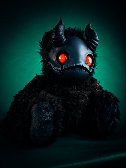 Diabolical Whispers: MORI - CRYPTCRITS Handmade Sinister Black Creepy Cute Demon Art Doll Plush Toy for Alternative Divas