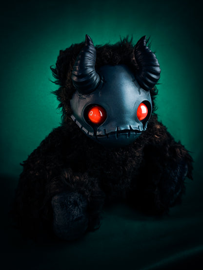 Diabolical Whispers: MORI - CRYPTCRITS Handmade Sinister Black Creepy Cute Demon Art Doll Plush Toy for Alternative Divas