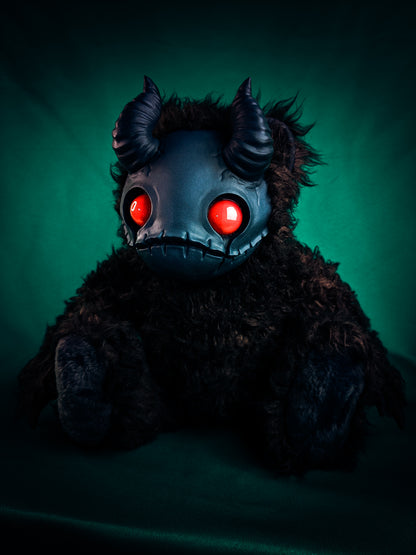 Diabolical Whispers: MORI - CRYPTCRITS Handmade Sinister Black Creepy Cute Demon Art Doll Plush Toy for Alternative Divas