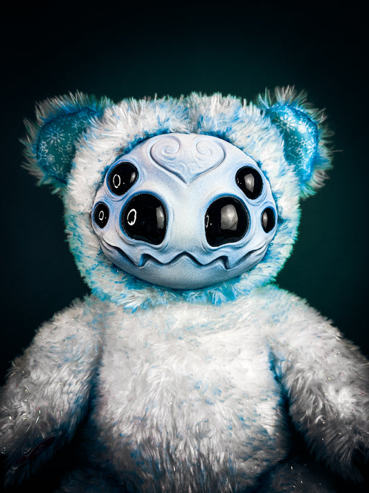 Glacial Arachnid: ARAKOBE - CRYPTCRITZ Handmade Plush Toy Art Doll for Art Enthusiasts