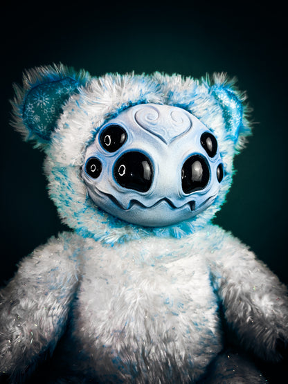 Glacial Arachnid: ARAKOBE - CRYPTCRITZ Handmade Plush Toy Art Doll for Art Enthusiasts