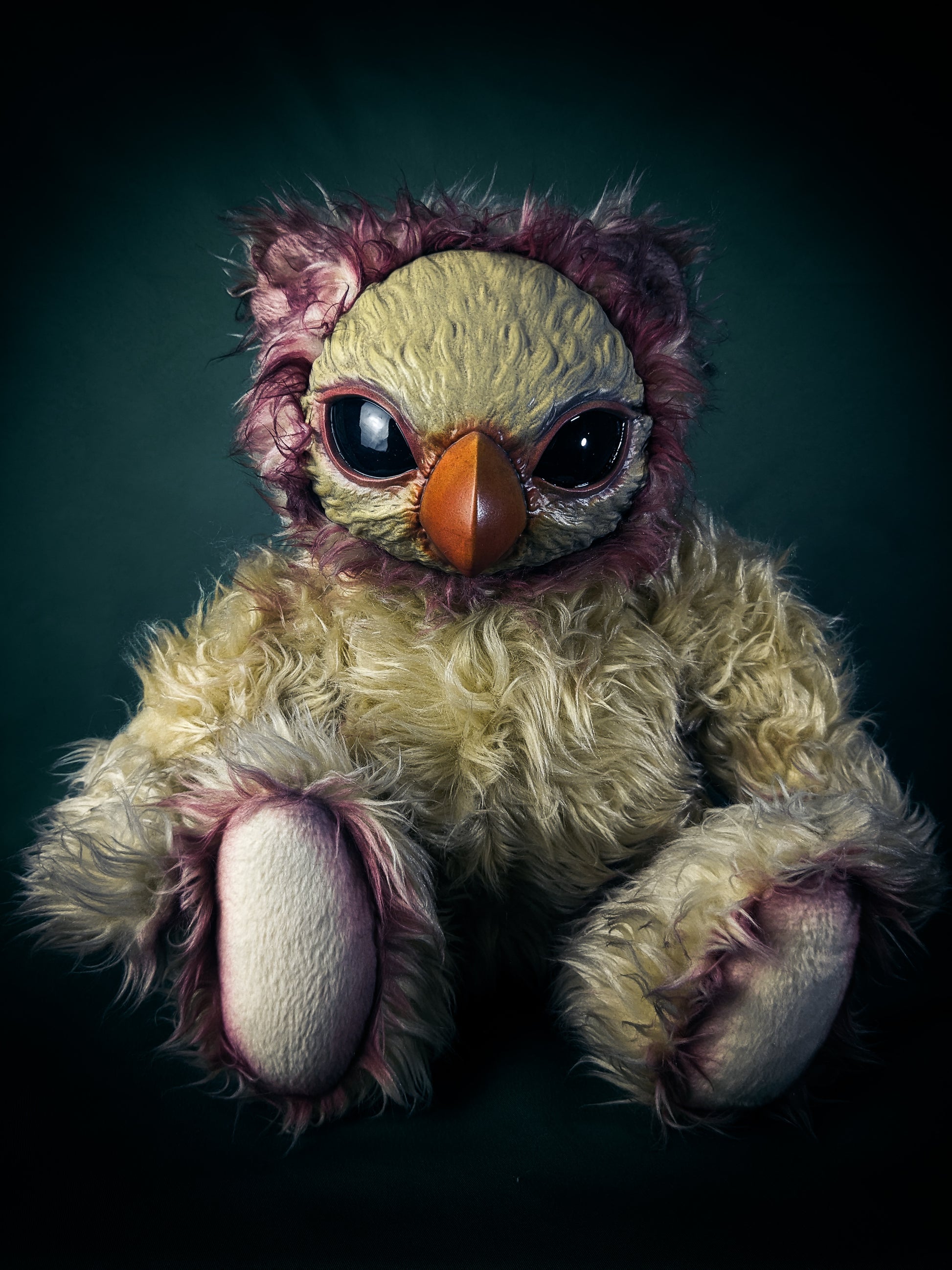 Feathered Embryo: DEUTERO - CRYPTCRITS Handcrafted Creepy Bird Monster Art Doll Plush Toy for Flightless Wanderers