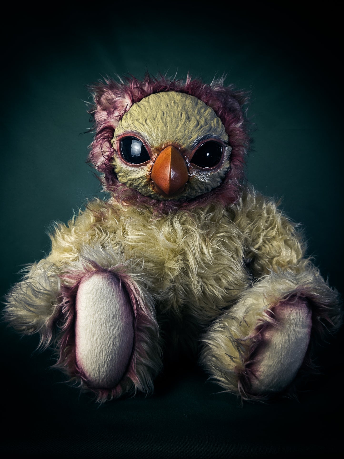 Feathered Embryo: DEUTERO - CRYPTCRITS Handcrafted Creepy Bird Monster Art Doll Plush Toy for Flightless Wanderers