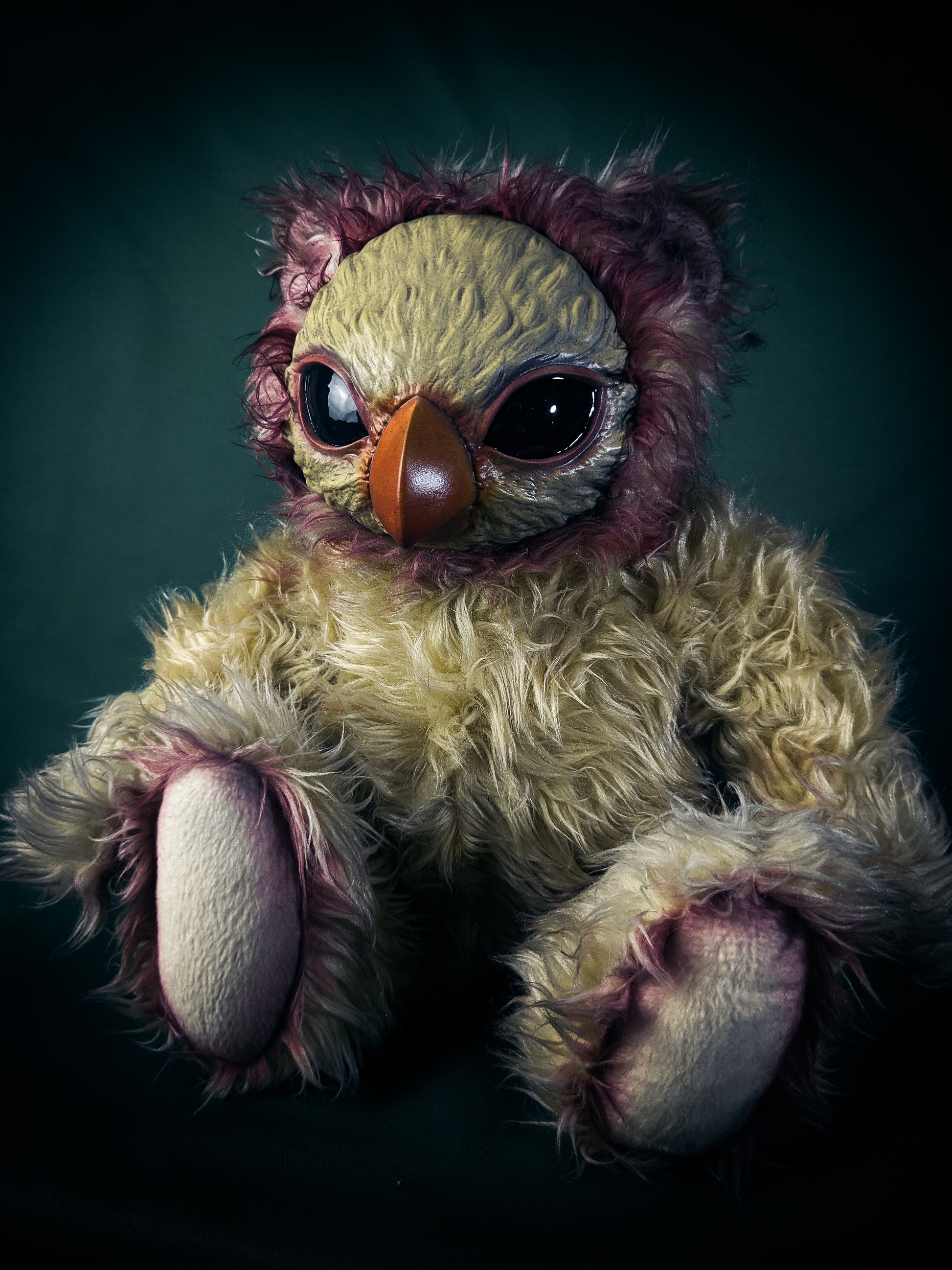 Feathered Embryo: DEUTERO - CRYPTCRITS Handcrafted Creepy Bird Monster Art Doll Plush Toy for Flightless Wanderers