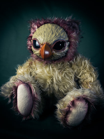 Feathered Embryo: DEUTERO - CRYPTCRITS Handcrafted Creepy Bird Monster Art Doll Plush Toy for Flightless Wanderers