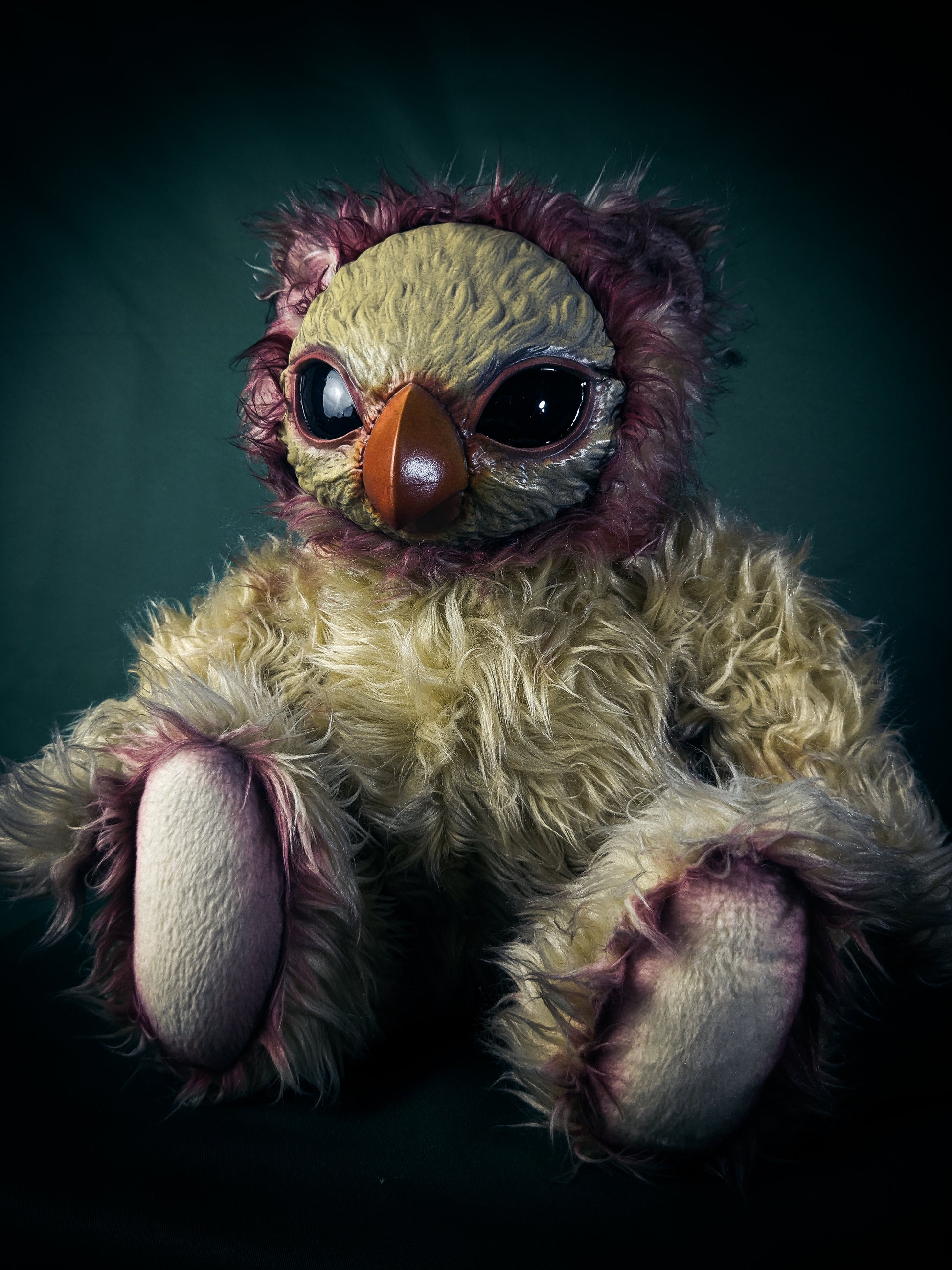 Feathered Embryo: DEUTERO - CRYPTCRITS Handcrafted Creepy Bird Monster Art Doll Plush Toy for Flightless Wanderers