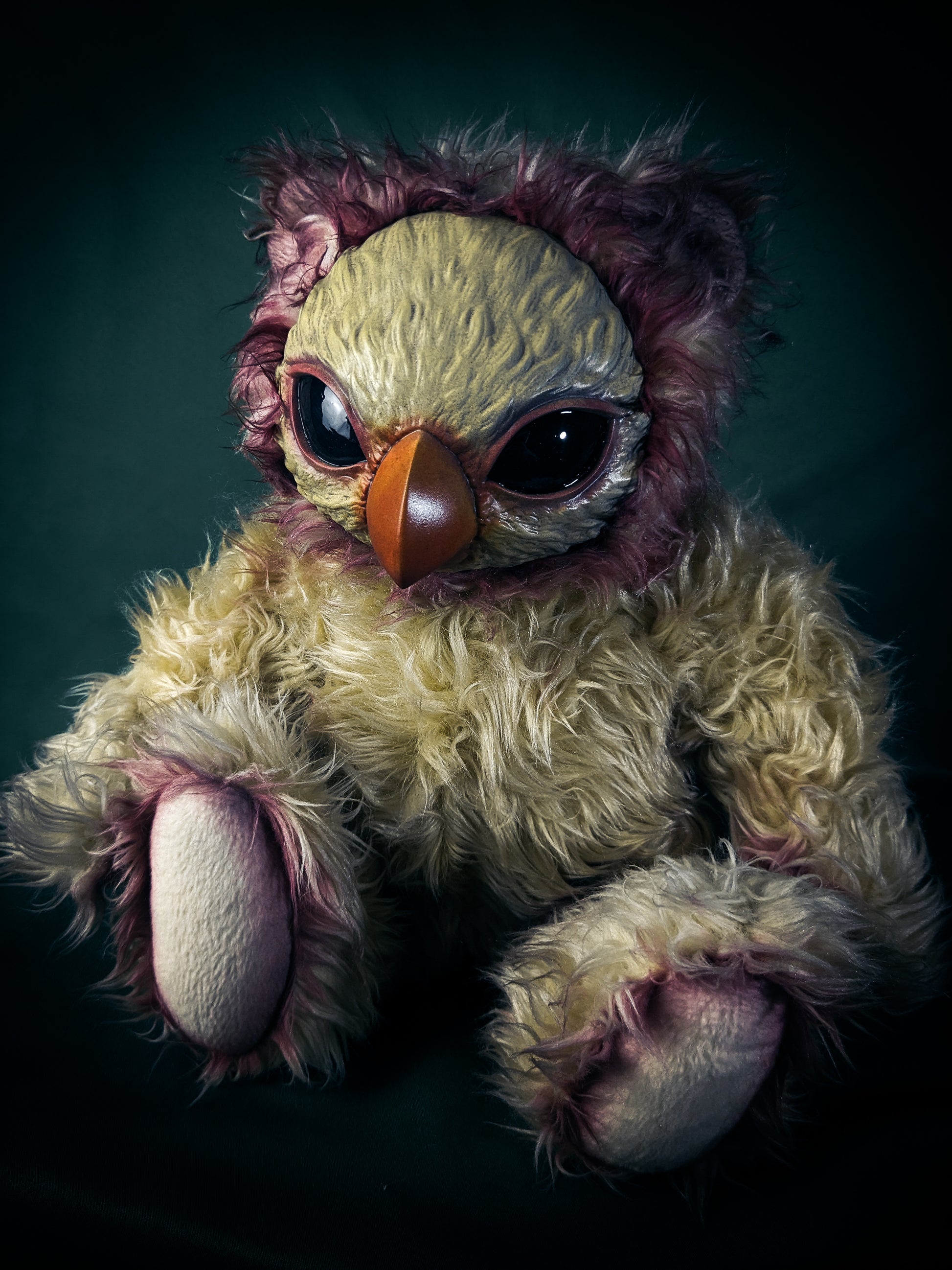 Feathered Embryo: DEUTERO - CRYPTCRITS Handcrafted Creepy Bird Monster Art Doll Plush Toy for Flightless Wanderers