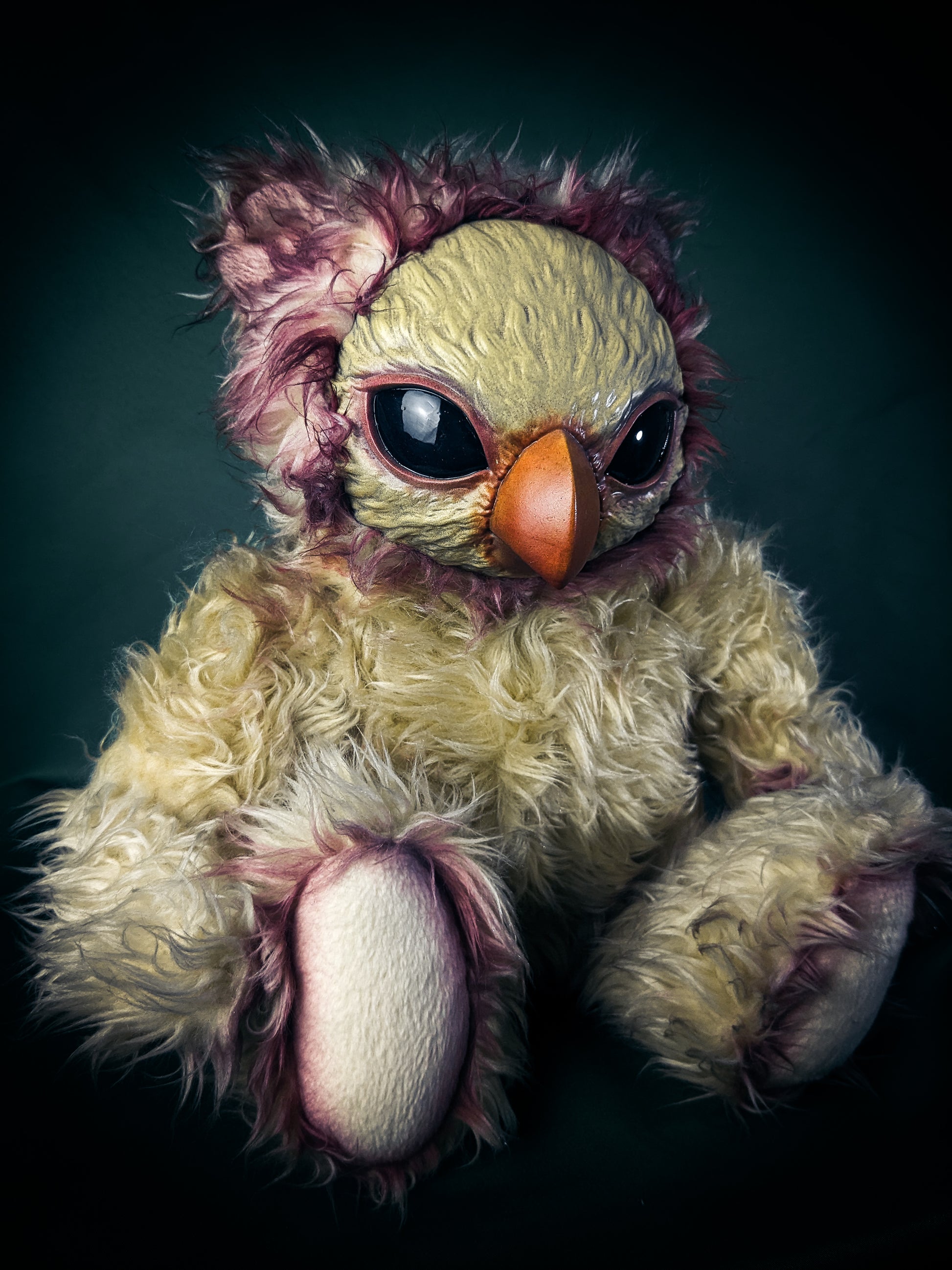 Feathered Embryo: DEUTERO - CRYPTCRITS Handcrafted Creepy Bird Monster Art Doll Plush Toy for Flightless Wanderers