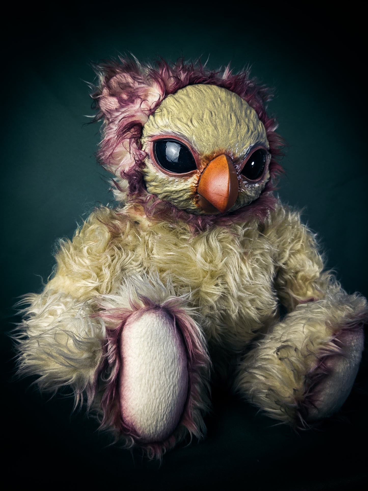 Feathered Embryo: DEUTERO - CRYPTCRITS Handcrafted Creepy Bird Monster Art Doll Plush Toy for Flightless Wanderers