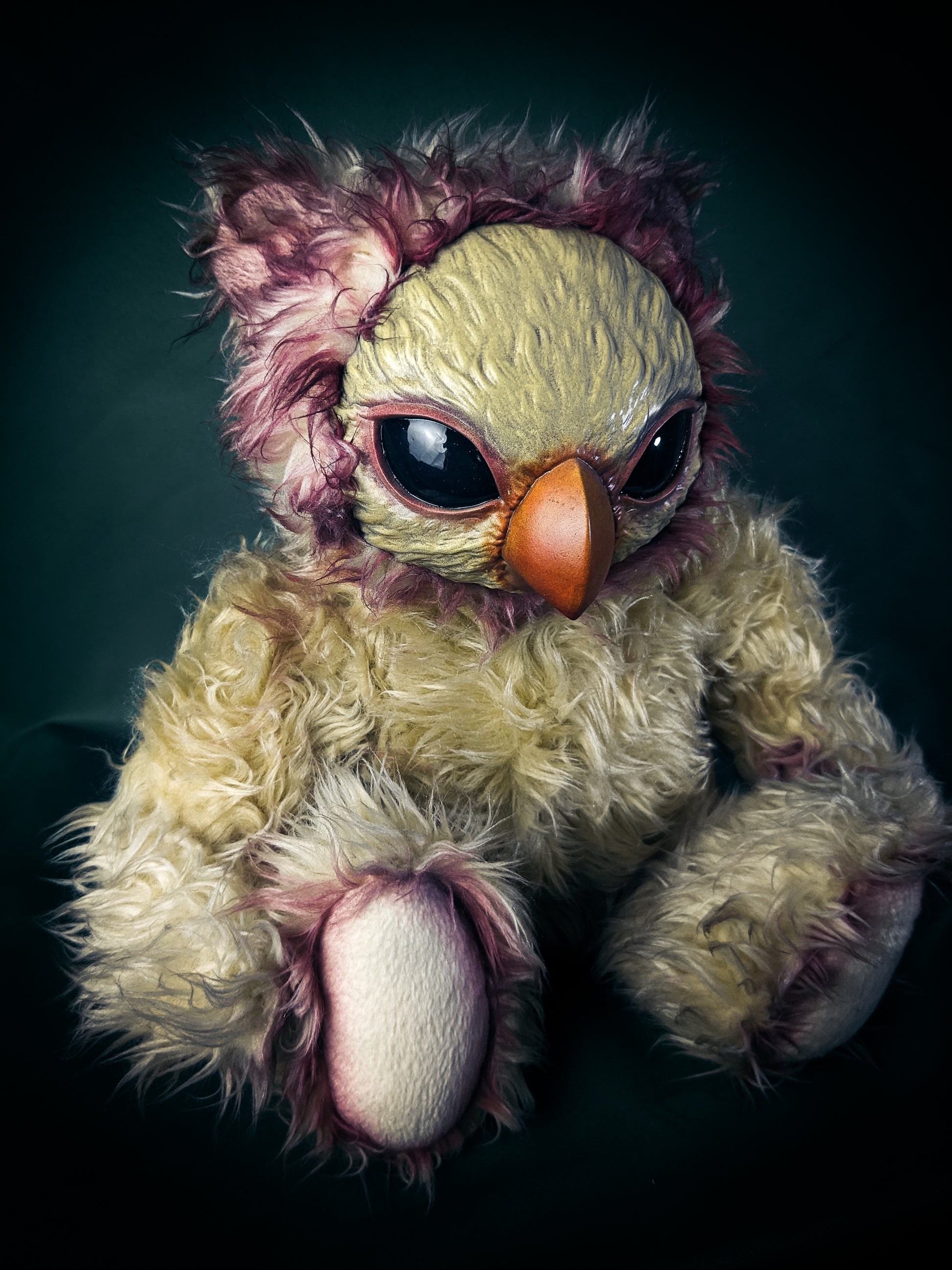 Feathered Embryo: DEUTERO - CRYPTCRITS Handcrafted Creepy Bird Monster Art Doll Plush Toy for Flightless Wanderers