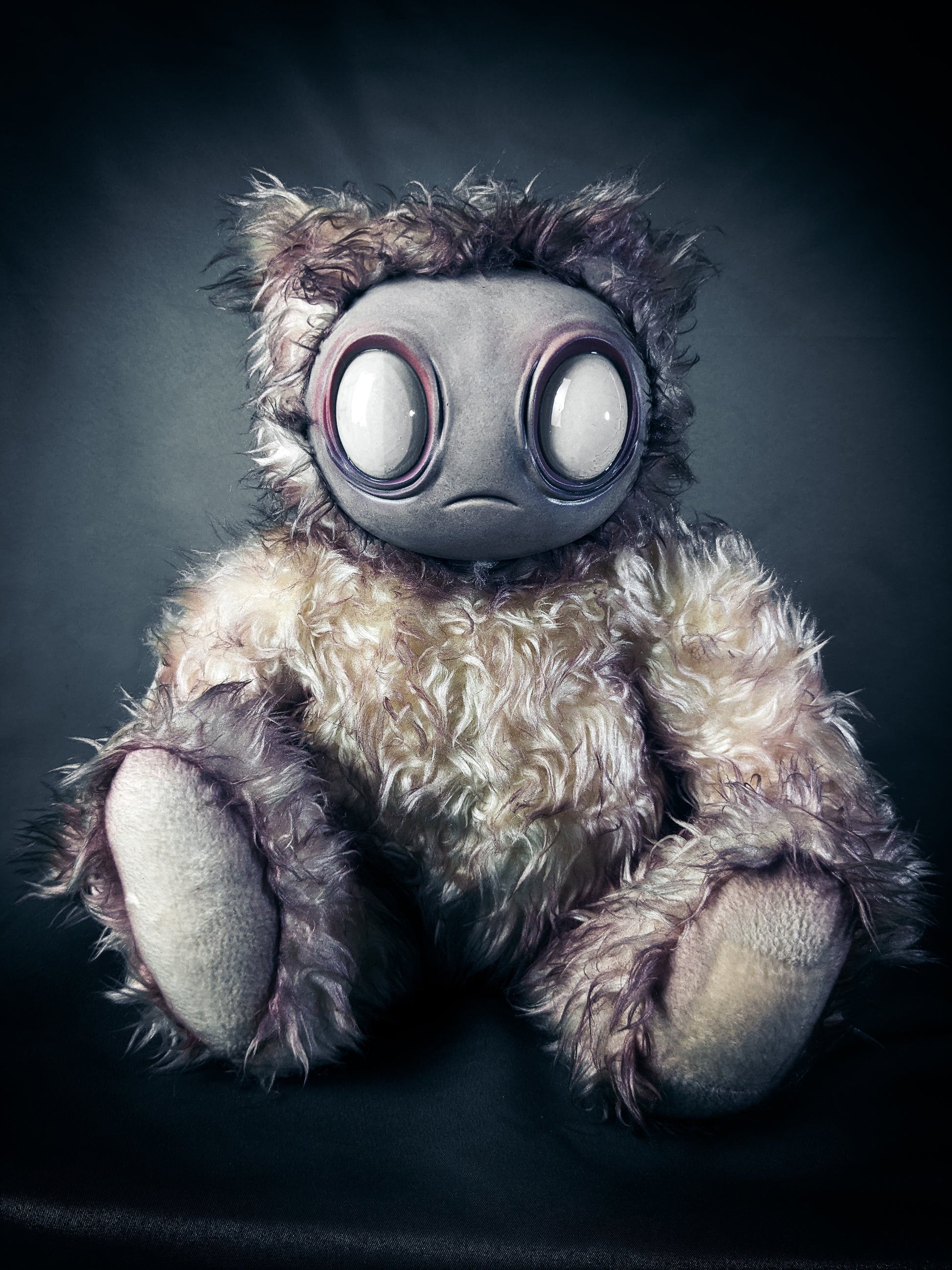 Snowy Remnant: MEEPORO - CRYPTCRITZ Handmade Mystical Woodland Spirit Art Doll Plush Toy for Enigmatic Wanderers