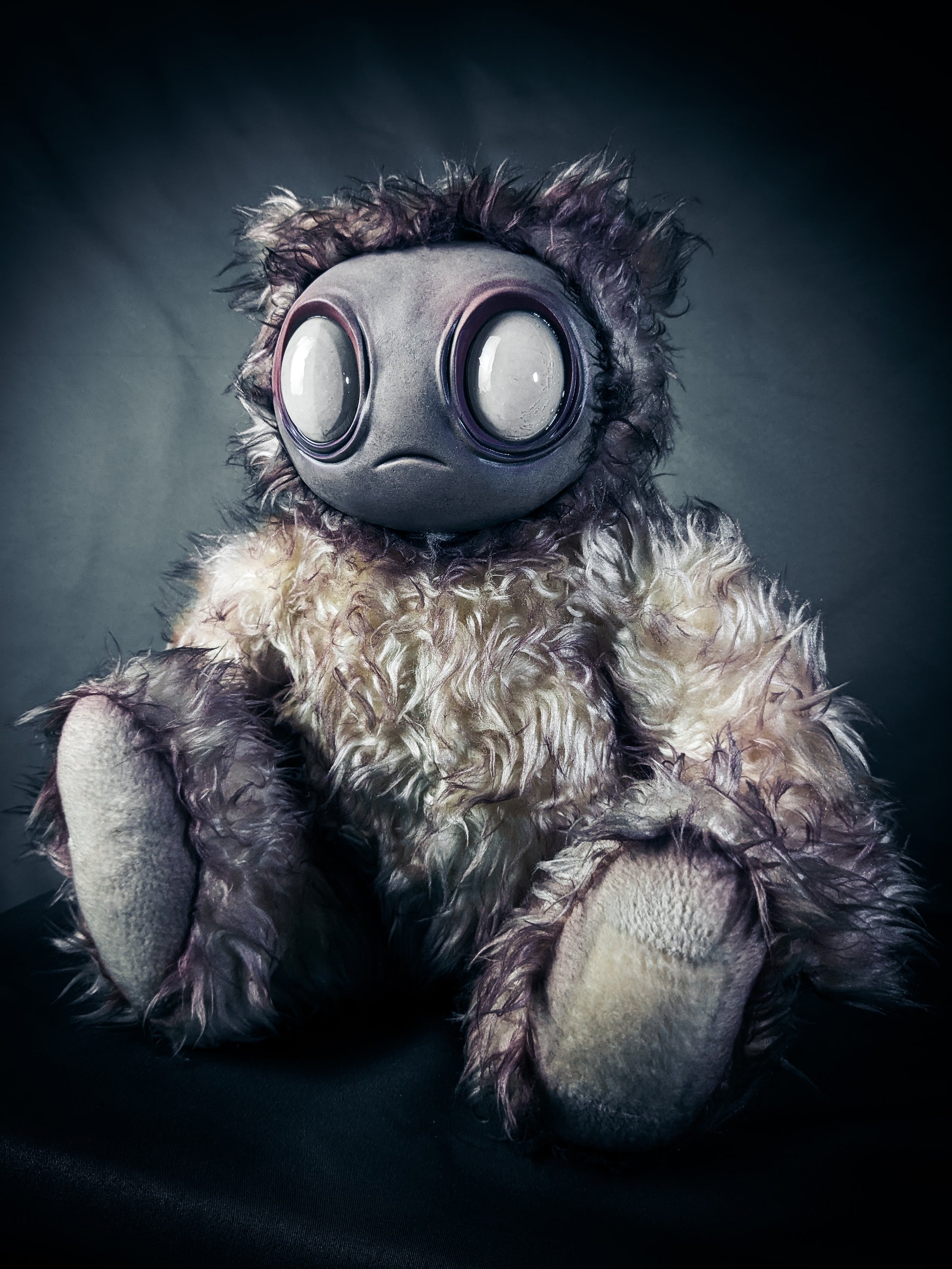 Snowy Remnant: MEEPORO - CRYPTCRITZ Handmade Mystical Woodland Spirit Art Doll Plush Toy for Enigmatic Wanderers