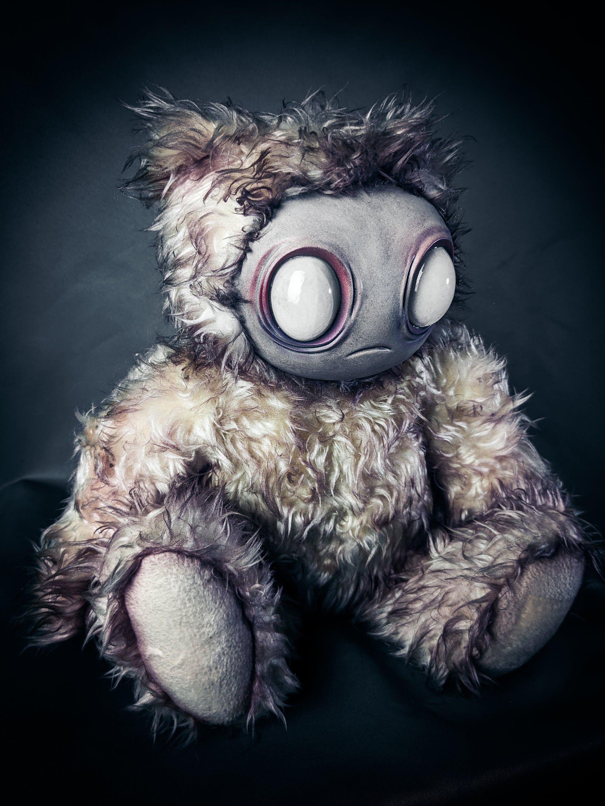 Snowy Remnant: MEEPORO - CRYPTCRITZ Handmade Mystical Woodland Spirit Art Doll Plush Toy for Enigmatic Wanderers