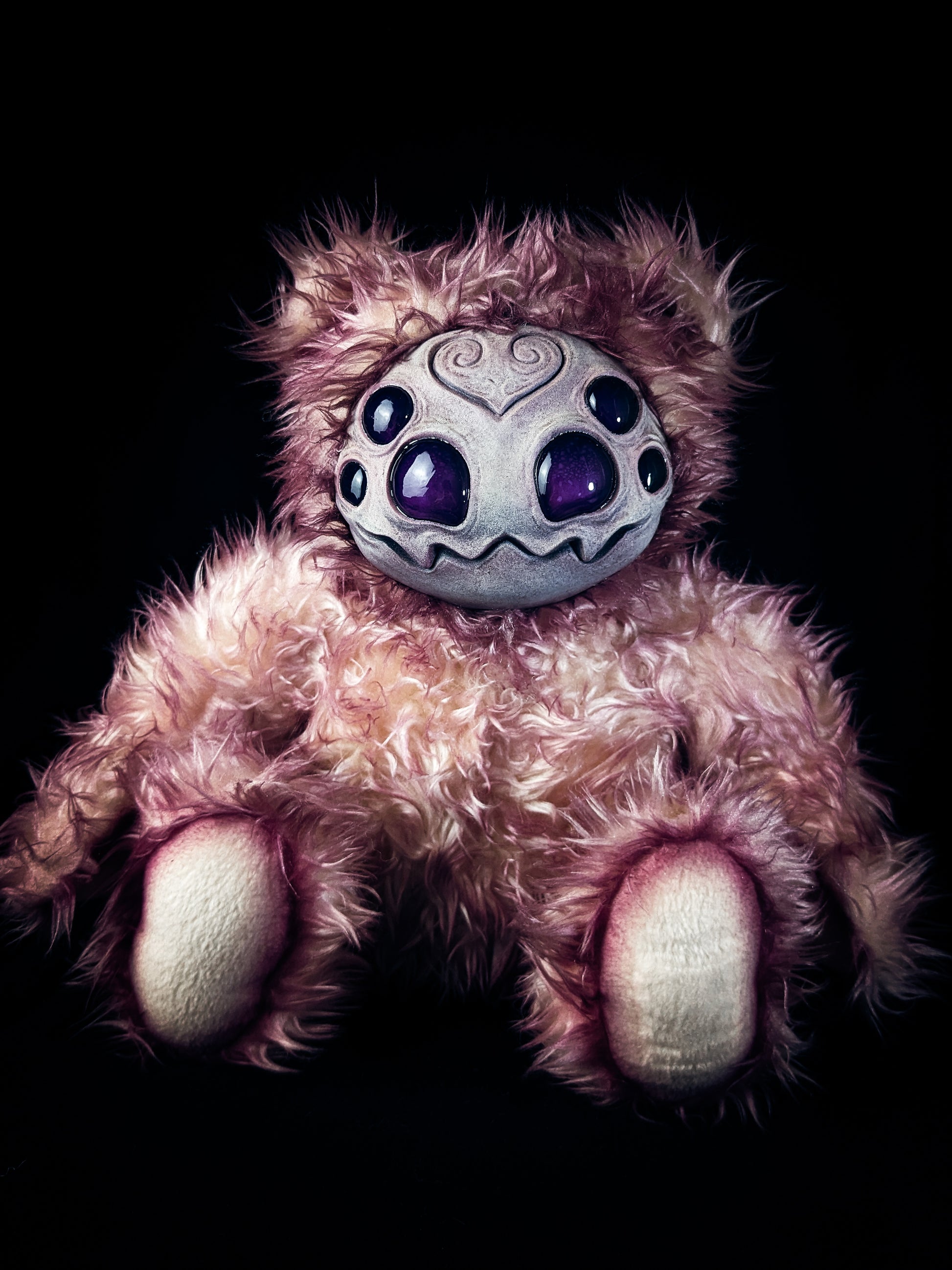 Blood-stained Arachnid: ARAKOBE - CRYPTCRITZ Handmade Plush Toy Art Doll for Art Enthusiasts