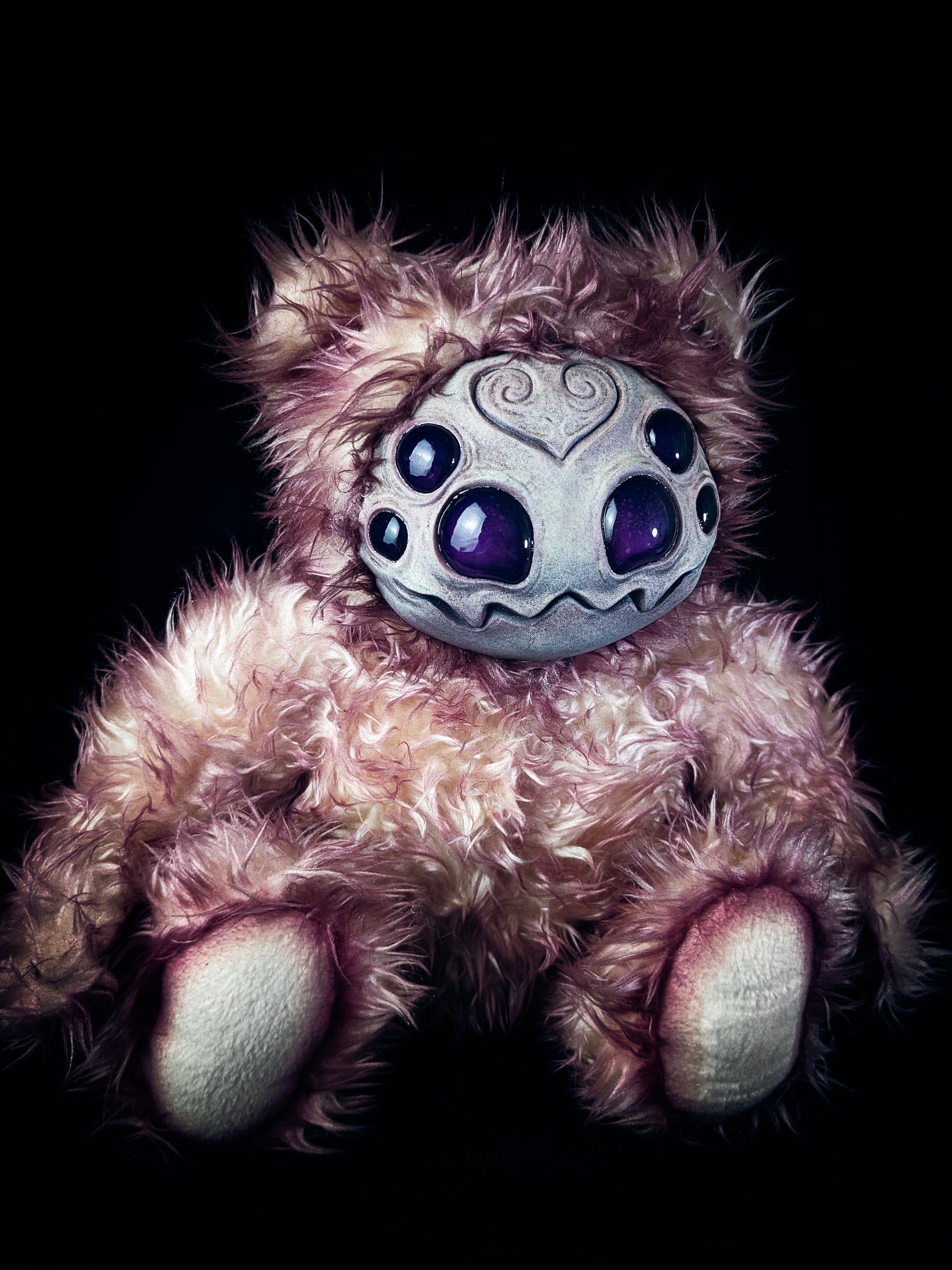 Blood-stained Arachnid: ARAKOBE - CRYPTCRITZ Handmade Plush Toy Art Doll for Art Enthusiasts