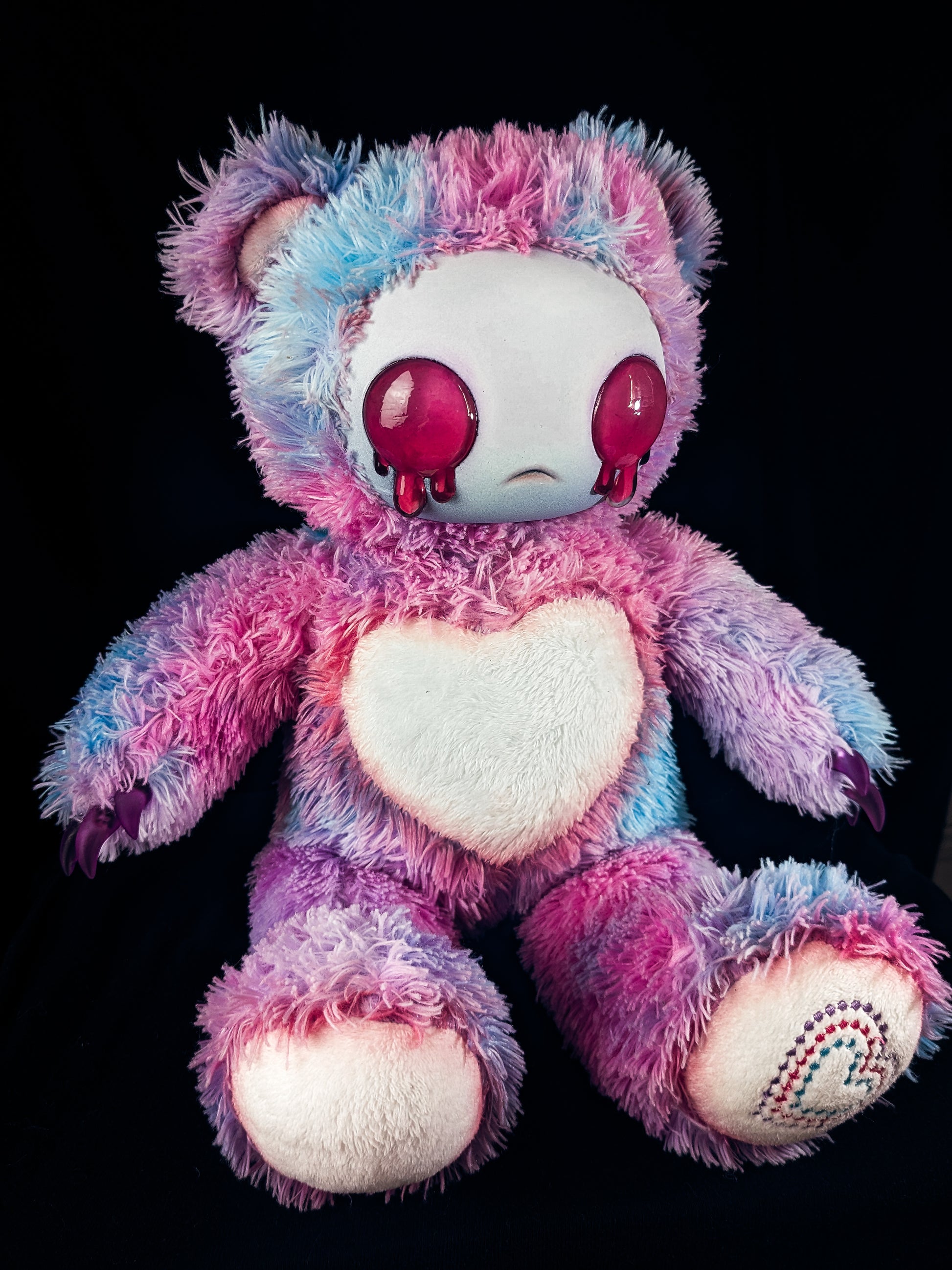 Candy Chaos: AZAZEL- CRYPTCRITS Handcrafted Pastel Crying Demon Art Doll Plush Toy for Eccentric Souls