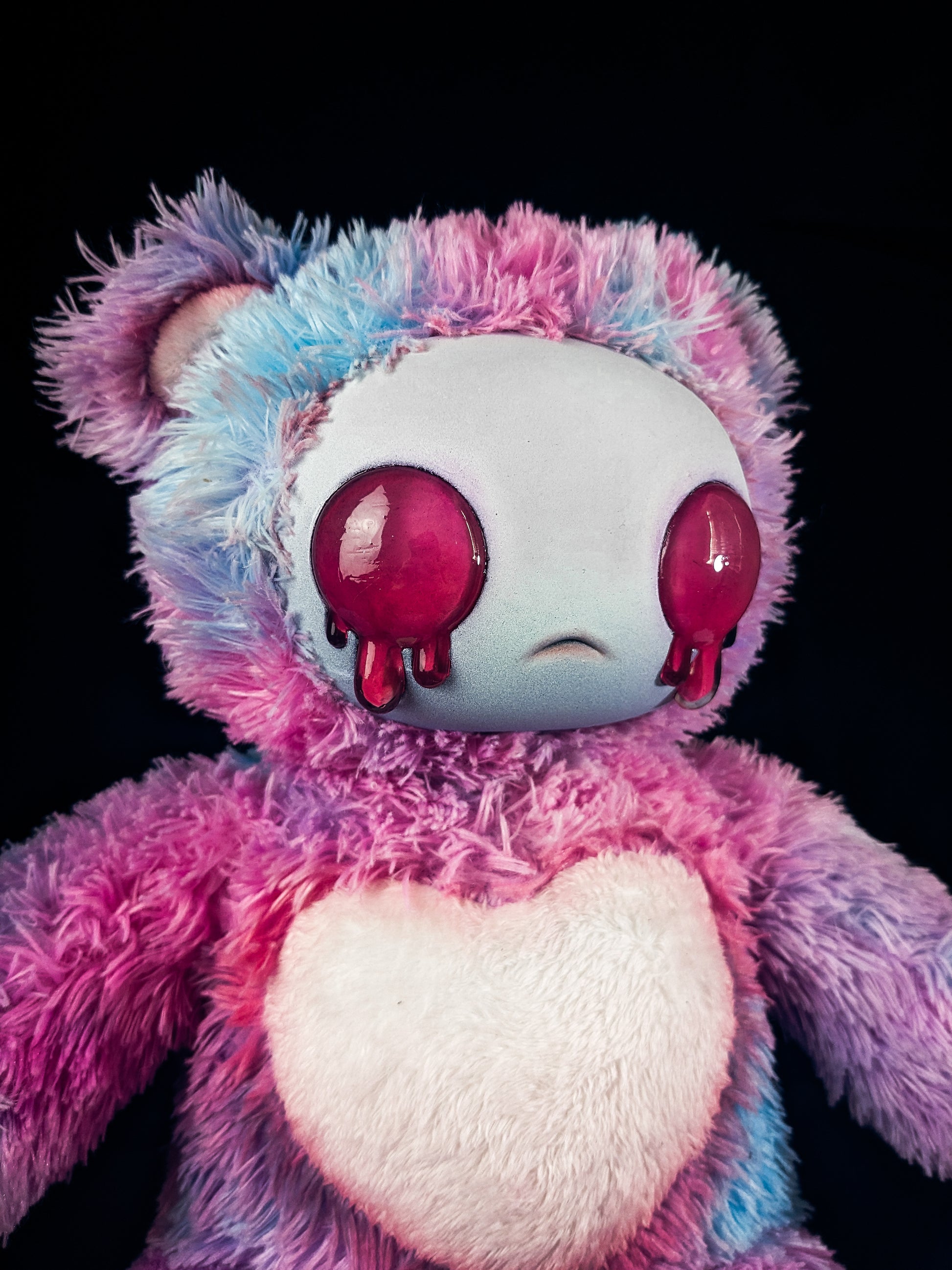 Candy Chaos: AZAZEL- CRYPTCRITS Handcrafted Pastel Crying Demon Art Doll Plush Toy for Eccentric Souls