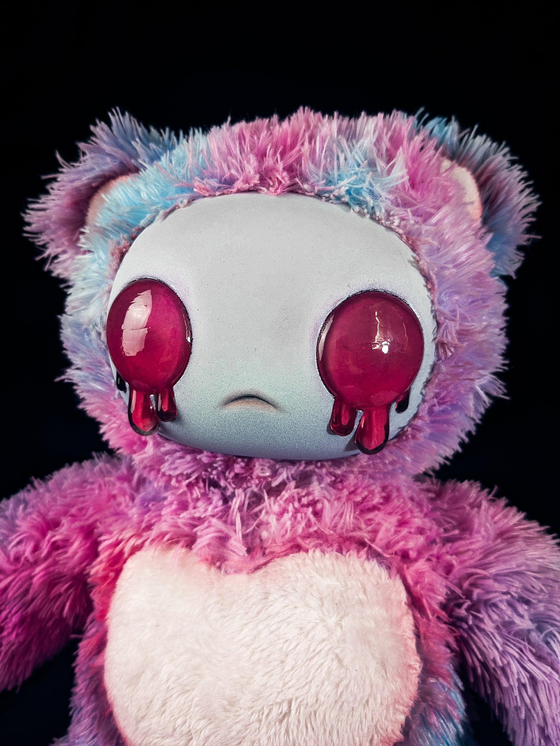 Candy Chaos: AZAZEL- CRYPTCRITS Handcrafted Pastel Crying Demon Art Doll Plush Toy for Eccentric Souls