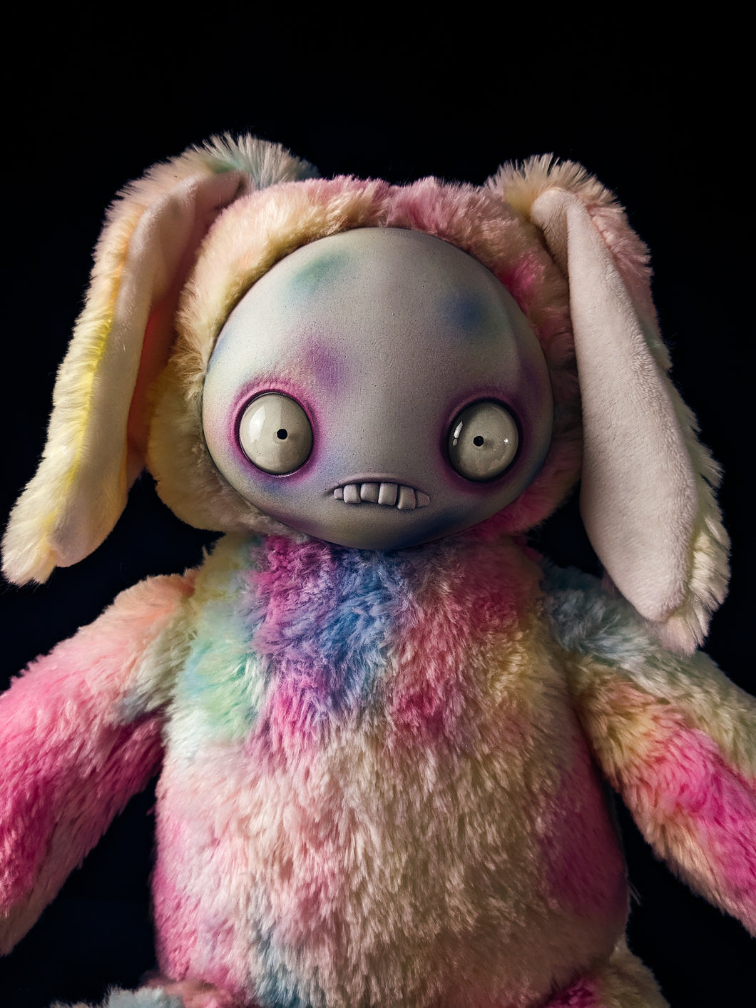 Polka-Panic: JITTERS - CRYPTCRITS Handcrafted Creepy Monster Art Doll Plush Toy for Unhinged Individuals
