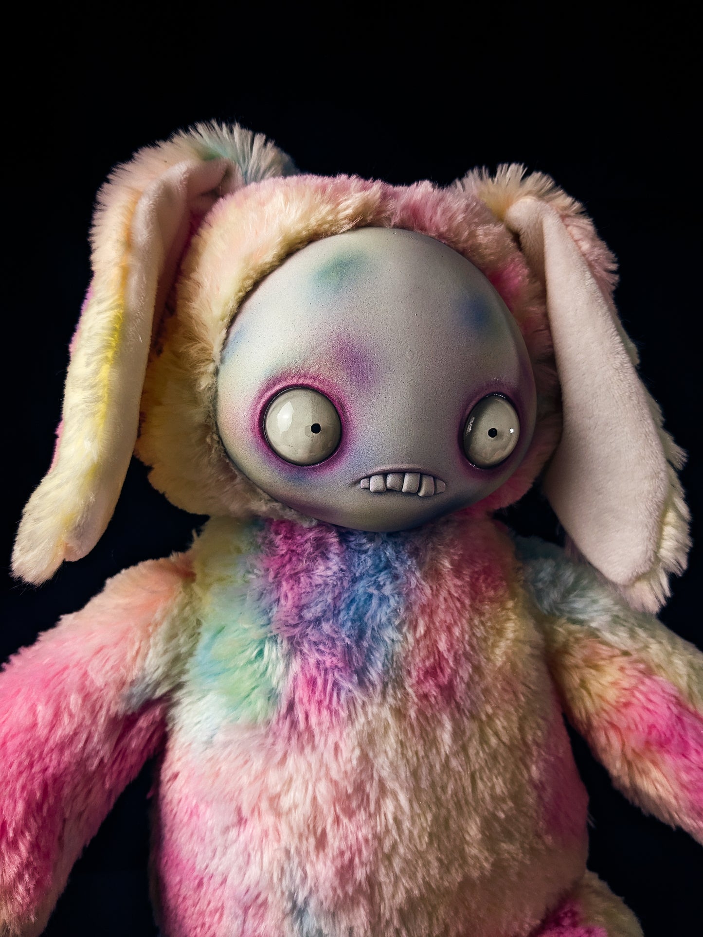 Polka-Panic: JITTERS - CRYPTCRITS Handcrafted Creepy Monster Art Doll Plush Toy for Unhinged Individuals