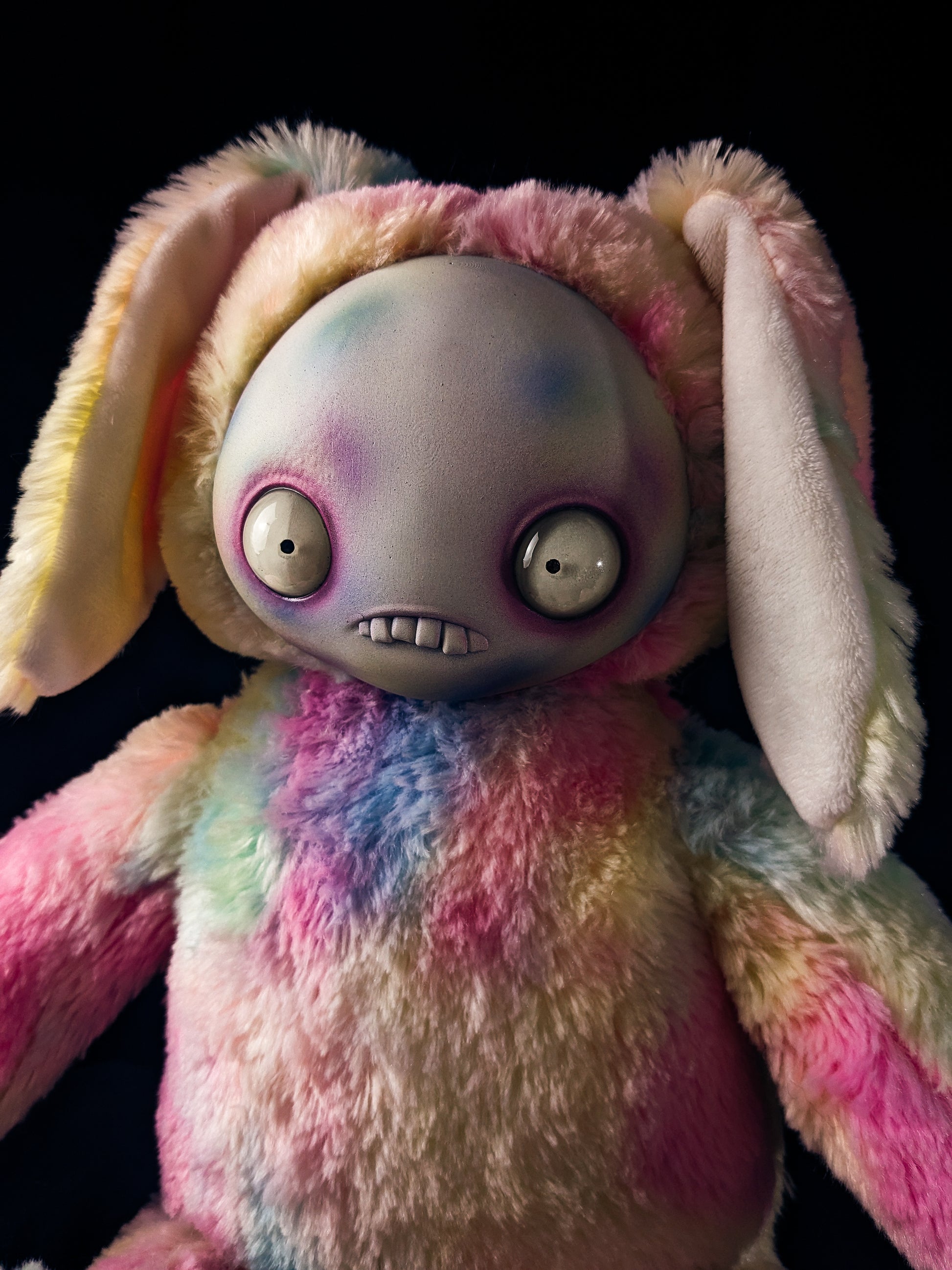 Polka-Panic: JITTERS - CRYPTCRITS Handcrafted Creepy Monster Art Doll Plush Toy for Unhinged Individuals