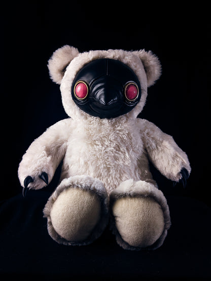 Snowy Syringe: AMBROISE - CRYPTCRITZ Handcrafted Creepy Cute Plague Doctor Art Doll Plush Toy for Eccentric Souls