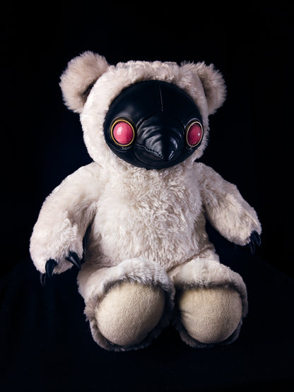 Snowy Syringe: AMBROISE - CRYPTCRITZ Handcrafted Creepy Cute Plague Doctor Art Doll Plush Toy for Eccentric Souls