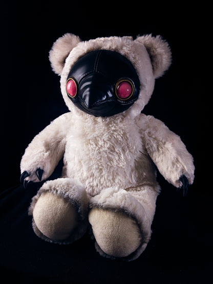 Snowy Syringe: AMBROISE - CRYPTCRITZ Handcrafted Creepy Cute Plague Doctor Art Doll Plush Toy for Eccentric Souls