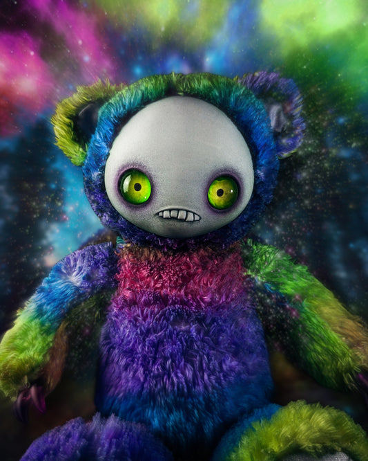Psychedelic Haze: JITTERS - CRYPTCRITS Handcrafted Creepy Monster Art Doll Plush Toy for Unhinged Individuals