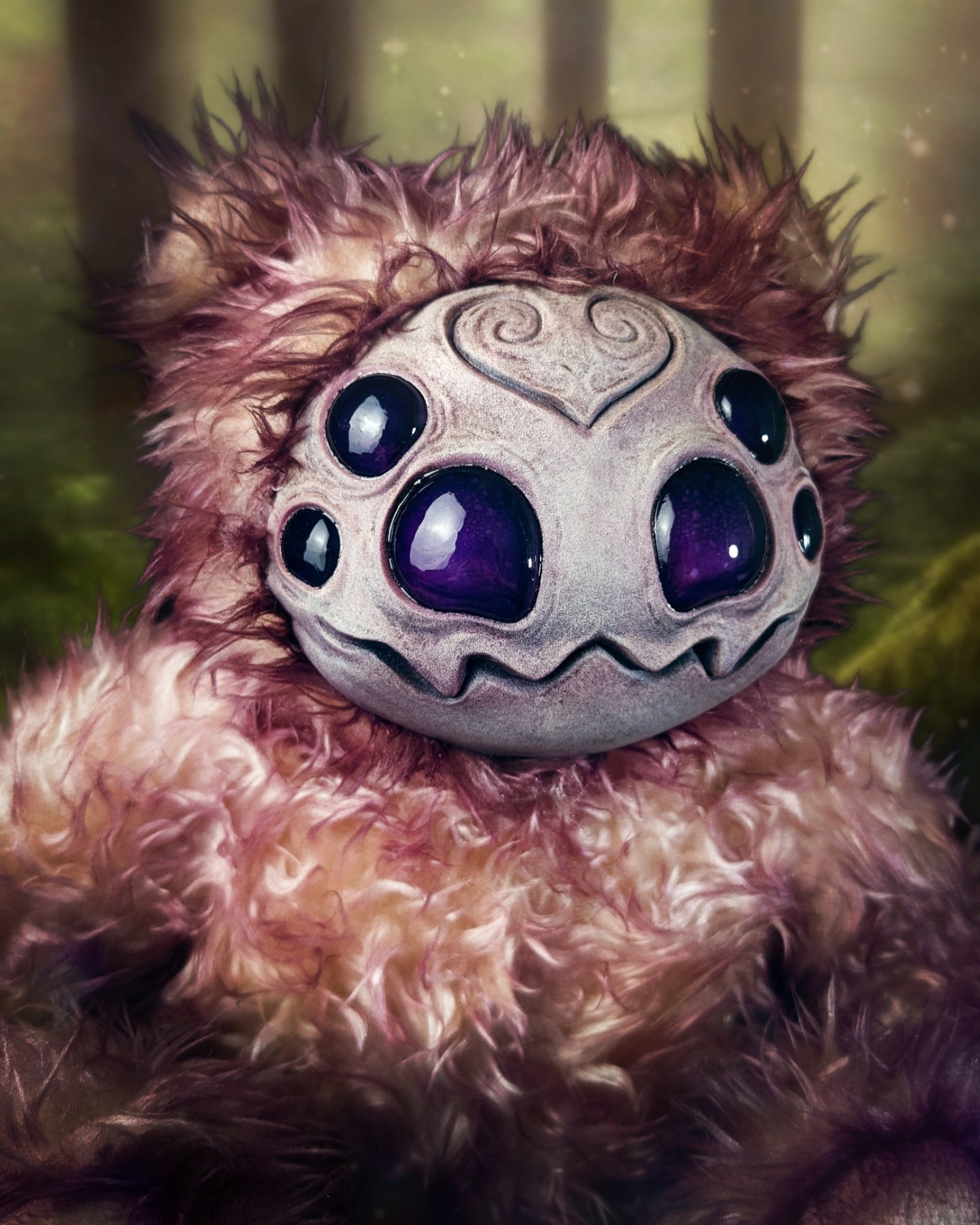 Blood-stained Arachnid: ARAKOBE - CRYPTCRITZ Handmade Plush Toy Art Doll for Art Enthusiasts