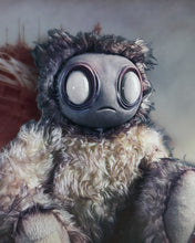 Load image into Gallery viewer, Snowy Remnant: MEEPORO - CRYPTCRITZ Handmade Mystical Woodland Spirit Art Doll Plush Toy for Enigmatic Wanderers
