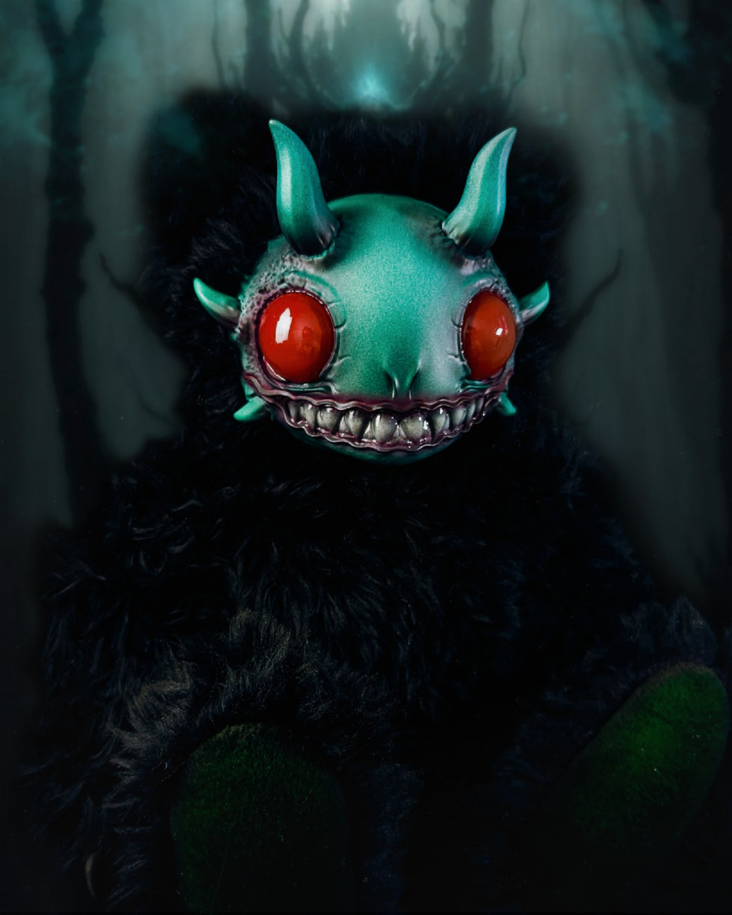 Oceanic Enigma: REEFUL - CRYPTCRITZ Handcrafted Deep Sea Demon Art Doll Plush Toy for Dark Enchantresses of the Abyss