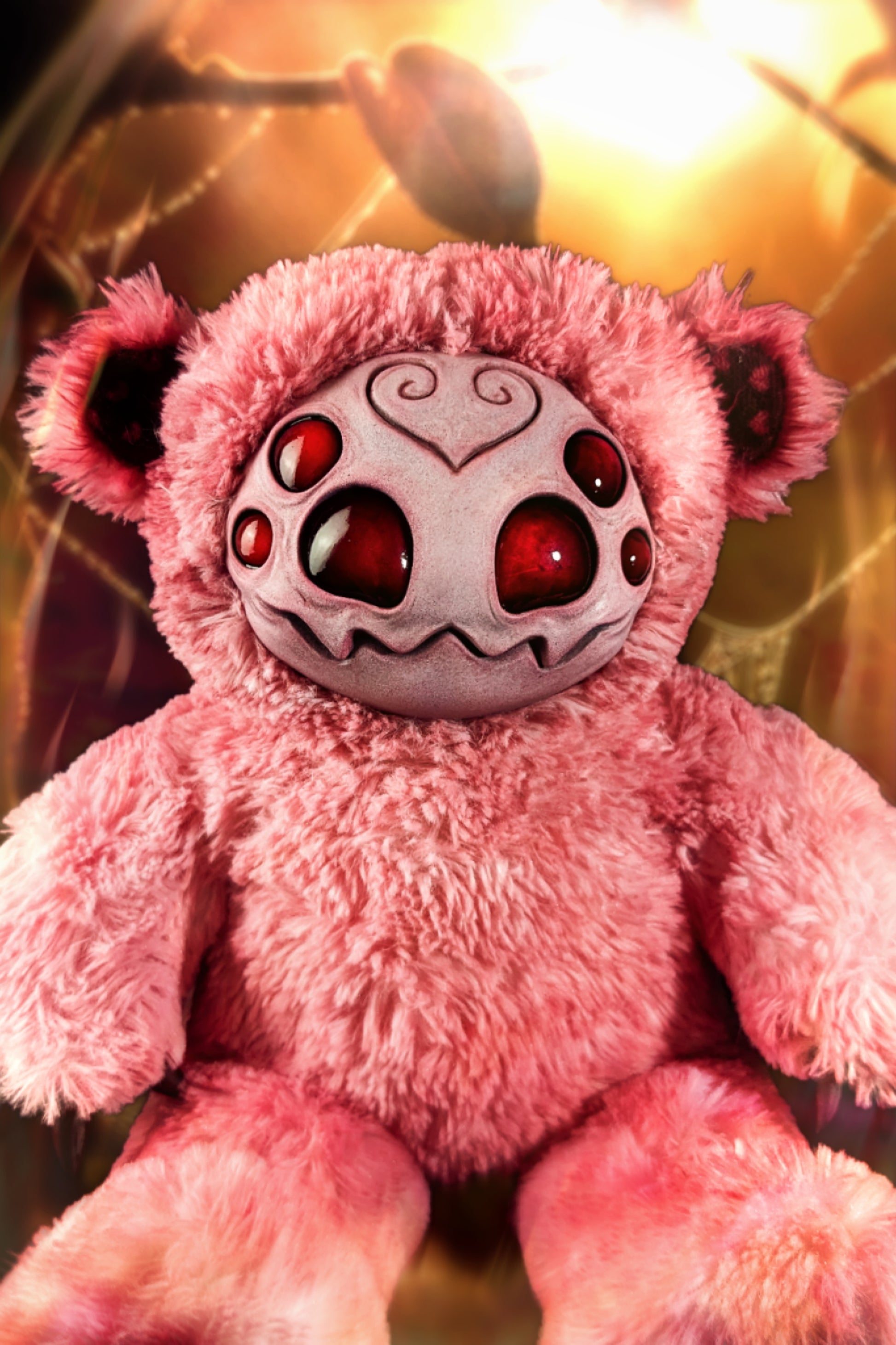 Sanguine Spinner: ARAKOBE - CRYPTCRITZ Handmade Plush Toy Art Doll for Art Enthusiasts