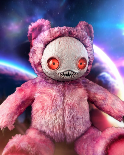 Mental Meow: NINGEN - CRYPTCRITS Handmade Black Creepy Cute Monster Art Doll Plush Toy for Gothic Goddesses
