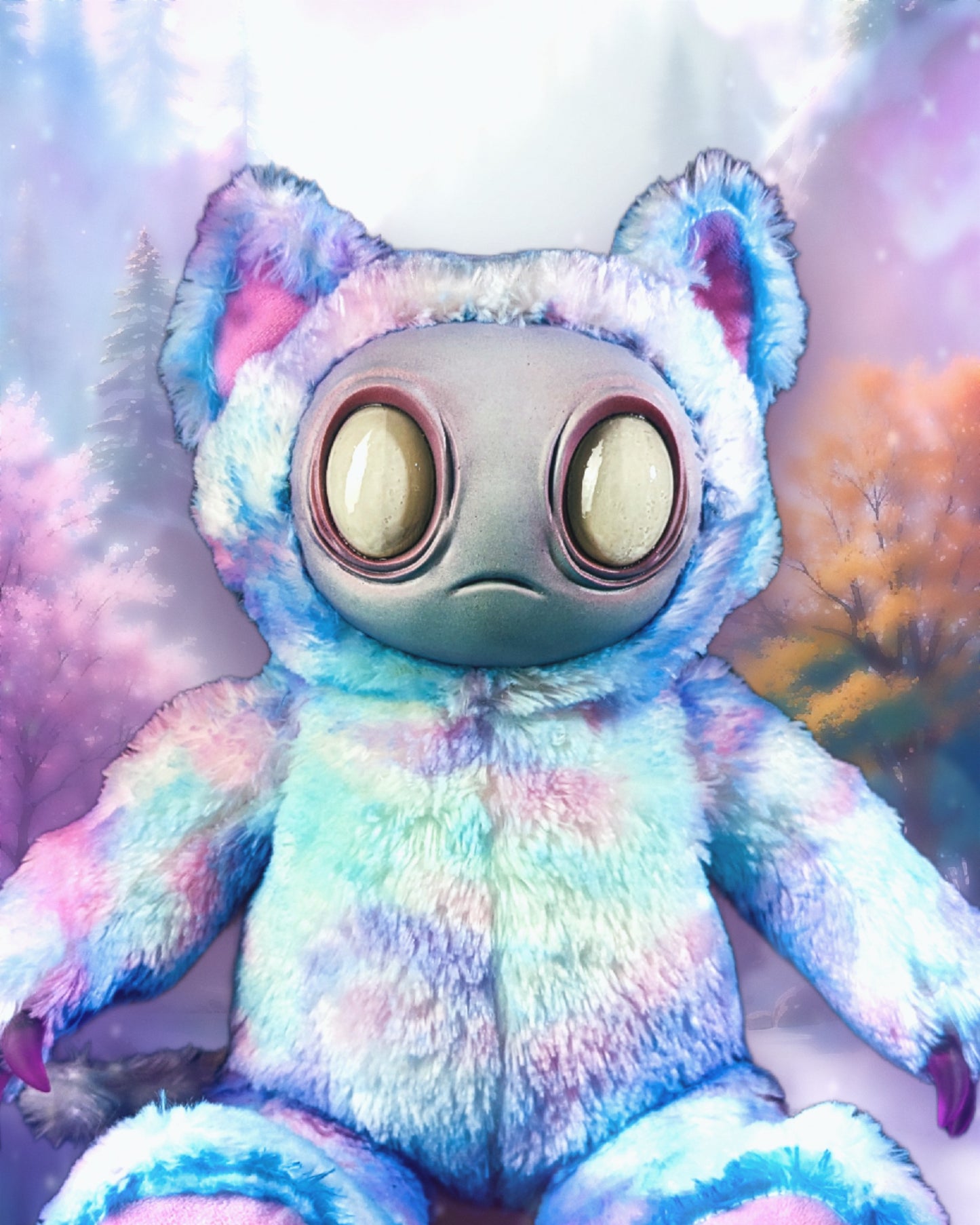 Candy Cat: MEEPORO - CRYPTCRITS Handmade Mystical Woodland Spirit Art Doll Plush Toy for Enigmatic Wanderers