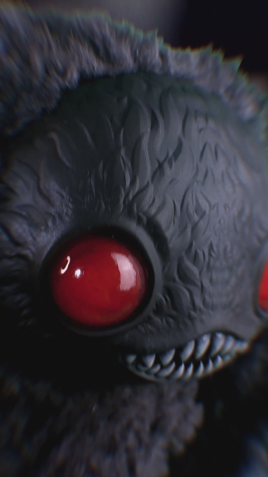 Serpentine Shadows: Ningen - CRYPTCRITS Handmade Black Creepy Cute Monster Art Doll Plush Toy for Gothic Goddesses