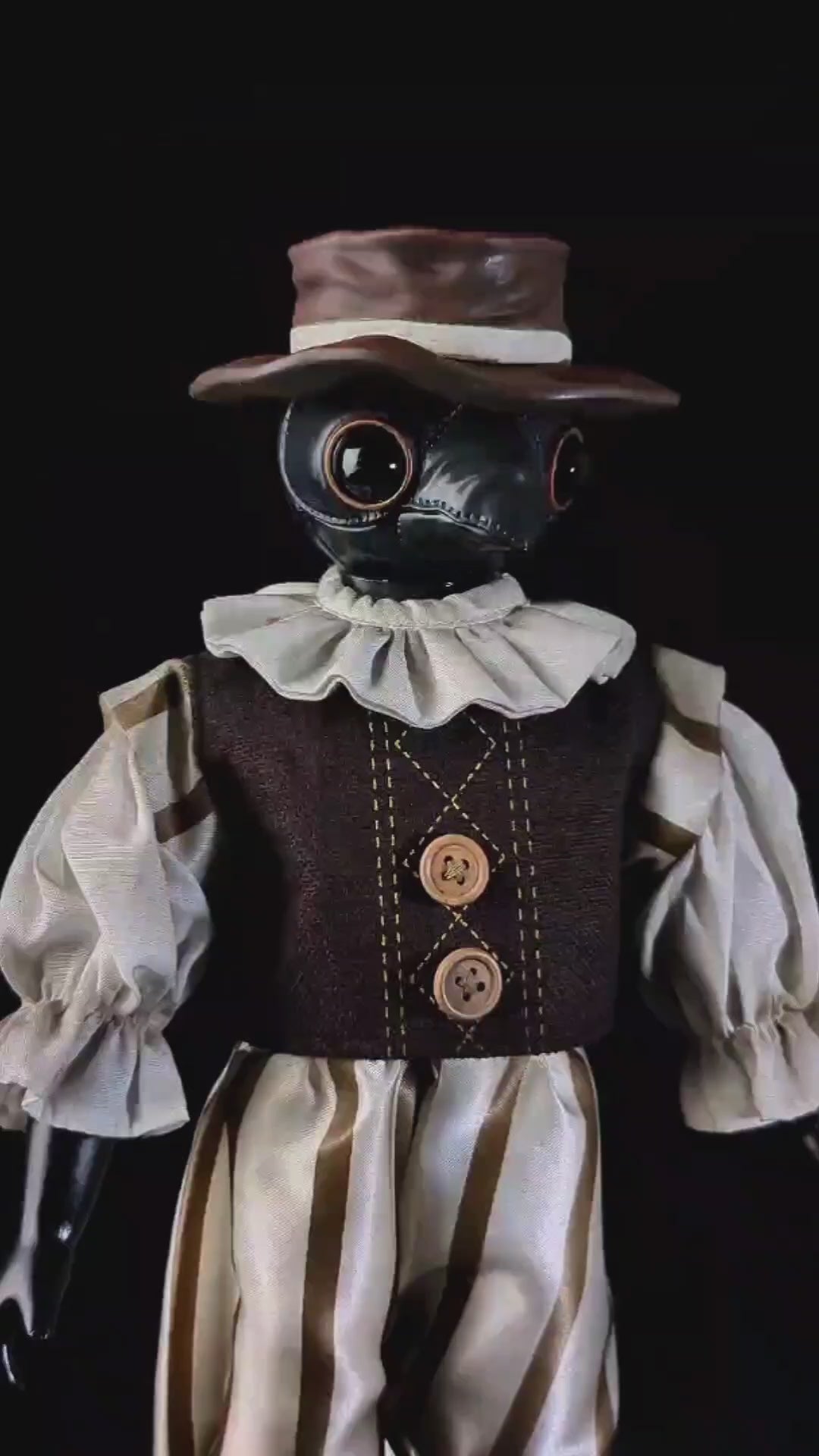 Depression Dolls: The Doctor - Handmade Plague Doctor Gothic Art Doll for Enigmatic Souls