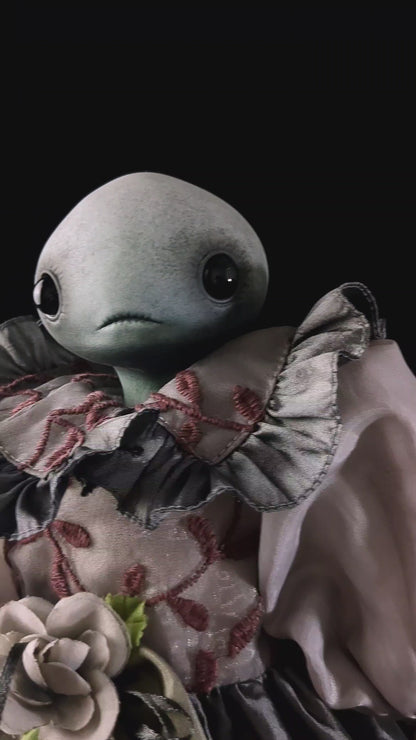 Depression Dolls: TOLKASULK - Handmade Posable Gothic Art Doll for Enigmatic Souls