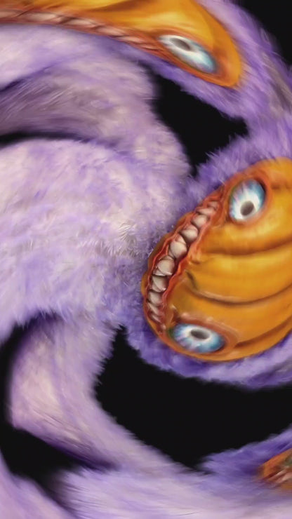 Purple Pumpkin: HAUNTVESTER - CRYPTCRITZ Handcrafted Creepy Cute Halloween Pumpkin Art Doll Plush Toy for Spooky Souls