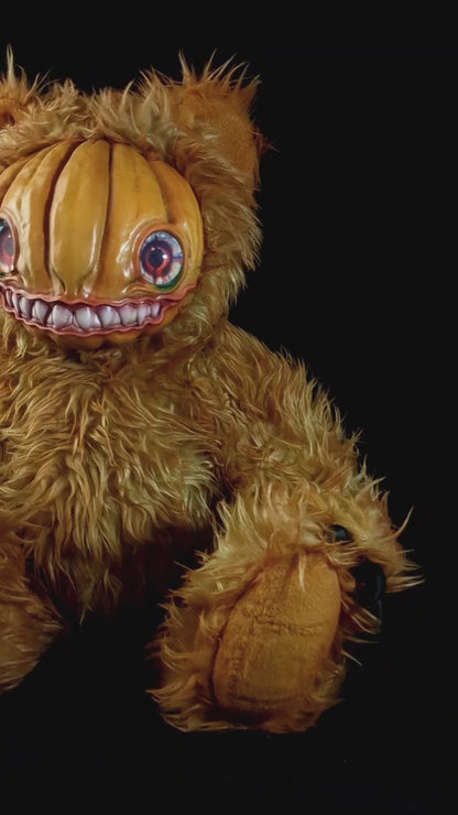 Loathsome Lantern: HAUNTVESTER - CRYPTCRITZ Handcrafted Creepy Cute Halloween Pumpkin Art Doll Plush Toy for Spooky Souls