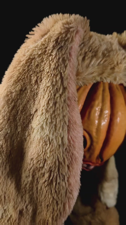 Thumpkin: HAUNTVESTER - CRYPTCRITZ Handcrafted Creepy Cute Halloween Pumpkin Art Doll Plush Toy for Spooky Souls