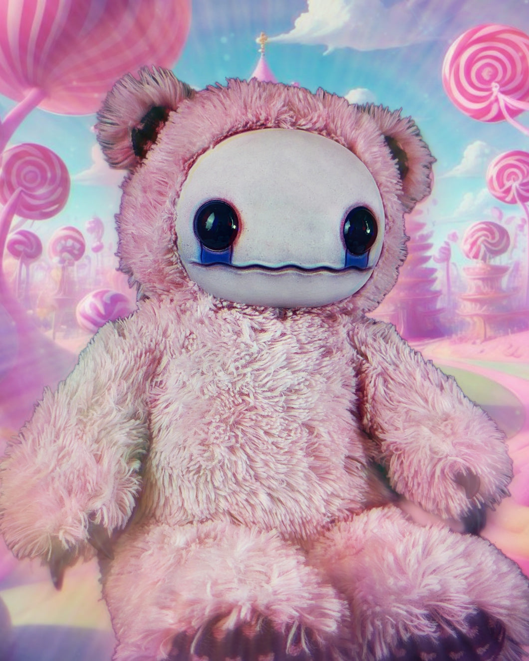 Fuzzy Furrington (Pink Inferno Ver.) - CRYPTCRITZ Monster Art Doll Plush Toy