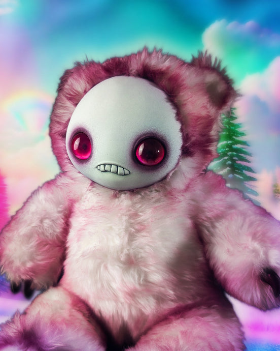 Sweet n' Startled: JITTERS - CRYPTCRITZ Handcrafted Creepy Monster Art Doll Plush Toy for Unhinged Individuals