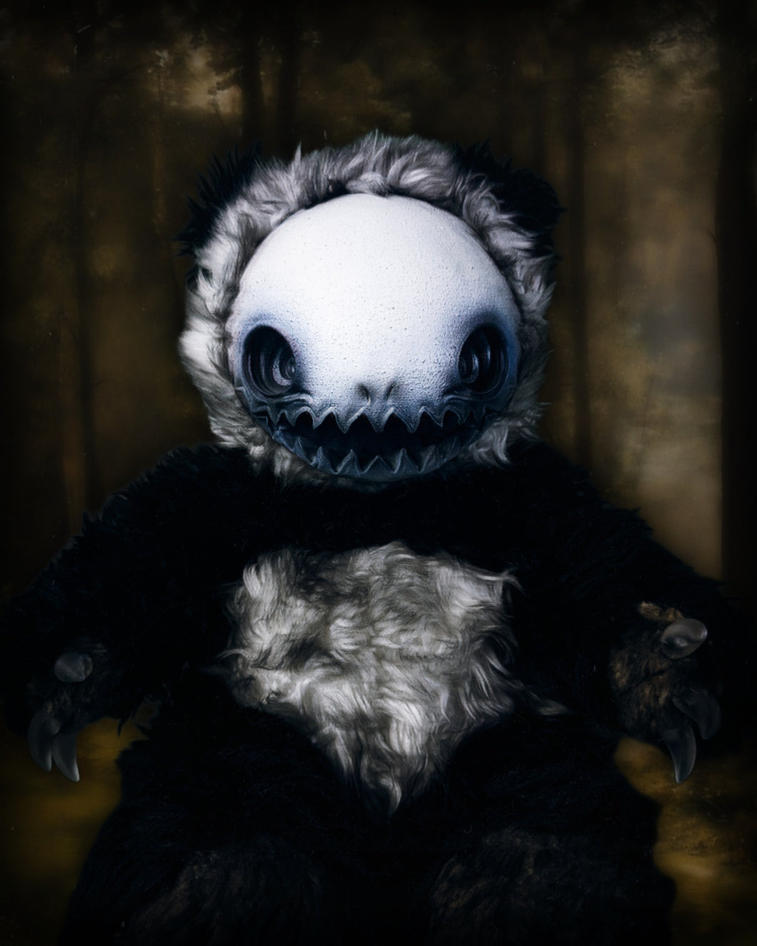 Pandageist: HALUWO - CRYPTCRITZ Handmade Creepy Cute Ghost Art Doll Plush Toy for Alternative Maidens