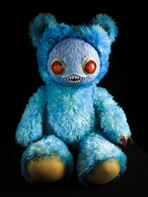 Load image into Gallery viewer, Nightfall Whispers: Ningen - Handmade Blue Creepy Cute Monster Art Doll Plush Toy for Gothic Goddesses
