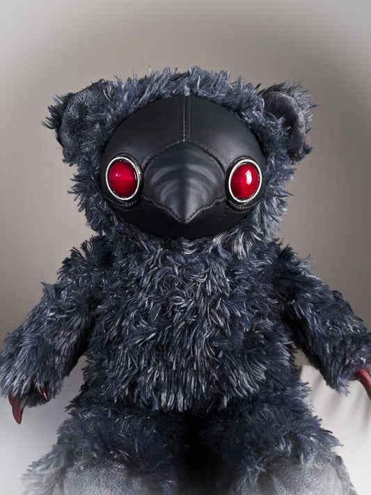 Whimsical Ward: AMBROISE- CRYPTCRITZ Handmade Creepy Cute Plague Doctor Art Doll Plush Toy for Macabre Admirers